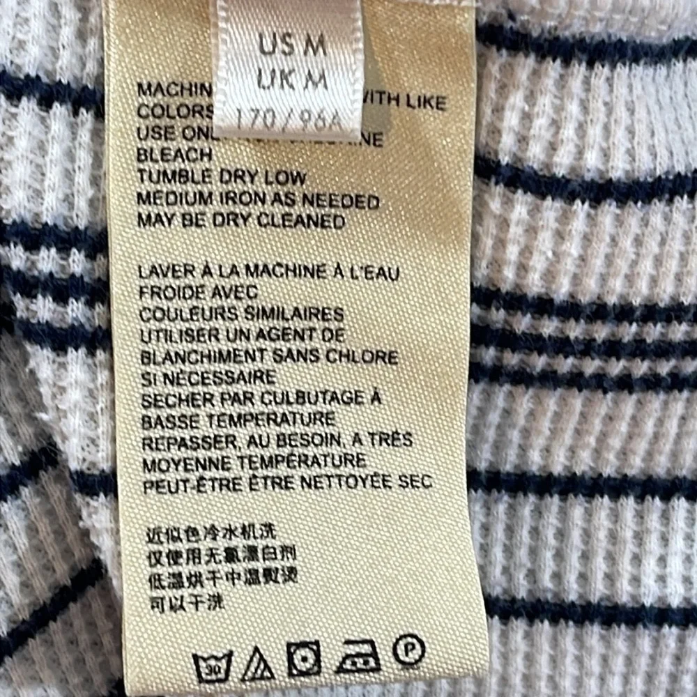 Anthropologie Maeve Eliza Thermal Stripe Long Sleeve Tunic Size Medium OB1089995 - Picture 9 of 11